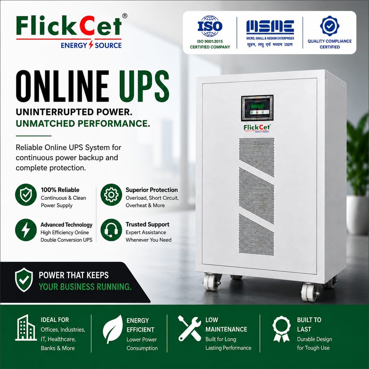 FlickCet Online UPS — uninterrupted power
